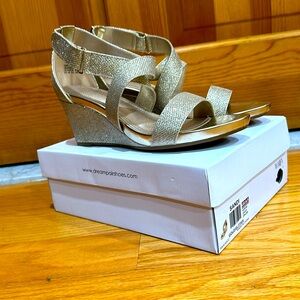 Dream Pairs Glitter Gold Sandals